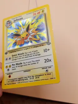 Jolteon (1st Edition) Holo Rare Jungle 4/64 Pokemon Card - WOTC 1999 - Image 3