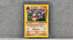 Pokemon Aerodactyl 1/62 Fossil 1st Edition Holo Rare 60 HP Wizards of the Coast - Image 1