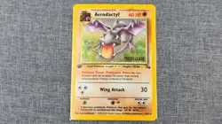 Pokemon Aerodactyl 1/62 Fossil 1st Edition Holo Rare 60 HP Wizards of the Coast - Image 3