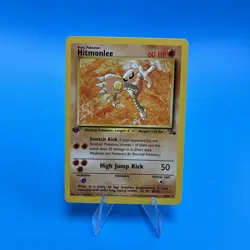 Hitmonlee 1st edition 22/62 Fossil Unlimited Rare Pokemon TCG 1999 English WOTC - Image 1