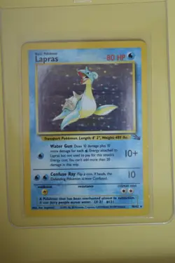Pokemon TCG Lapras 10/62 Fossil Holo Rare WOTC 1999 80 HP Wizards - Image 1