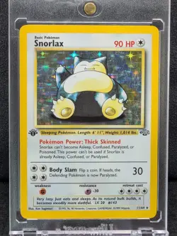 1st Edition Snorlax 11/64 Jungle 1999 Holo Rare WOTC Pokemon Card TCG HP-MP - Image 1