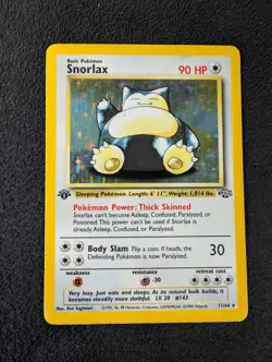 1st Edition Snorlax 11/64 Jungle 1999 Holo Rare WOTC Pokemon Card TCG HP-MP - Image 4