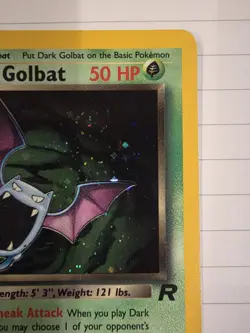 Pokemon TCG Team Rocket Dark Golbat 7/82 1st Edition Holo Rare 1999 50 HP - Image 5