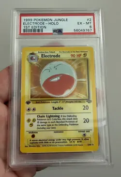 PSA 6 1999 Pokemon Jungle Electrode 2/64 1st Edition Holo Rare English - Image 1