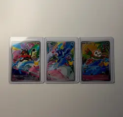 Pokemon TCG Series 1 Alola GEN Litten Popplio Rowlet 3 Card Lot - Image 1
