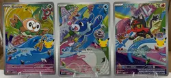 Rowlet Litten Popplio MEP 043 044 First Partner Series 1 Alola Set - Pokemon TCG - Image 1