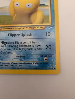 Pokemon Cards: Neo Destiny 1st Edition Common: Psyduck 79/105 - Image 4