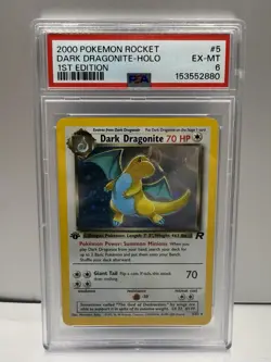Pokemon Dark Dragonite Team Rocket 1st Edition Holo Rare English 2000 5/82 - Image 1