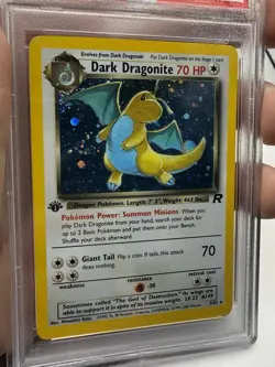 Pokemon Dark Dragonite Team Rocket 1st Edition Holo Rare English 2000 5/82 - Image 5