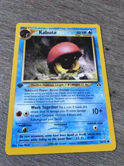 Pokemon Kabuto 56/75 Neo Discovery 1ST EDITION Vintage Card 2001 WOTC Common NM - Image 1