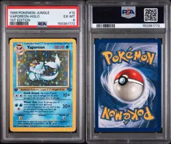 1999 Pokemon Jungle Vaporeon Holo #12 1st Edition PSA 6 WOTC Vintage - Image 3