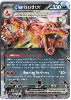 Charizard ex 054/091 Double Rare Paldean Fates Pokemon Holo NM - Image 1