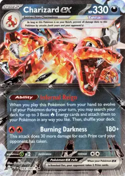 Charizard ex 054/091 Double Rare Holo SV: Paldean Fates Pokemon NM - Image 1