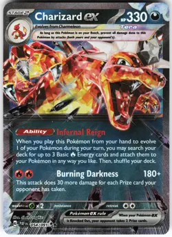 Charizard ex - 054/091 Pokemon SV: Paldean Fates Holo Double Rare NM - Image 1