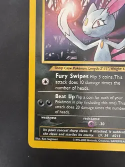 Pokemon TCG Sneasel Neo Genesis Card 25/111 Unlimited Rare Vintage WotC - Image 5