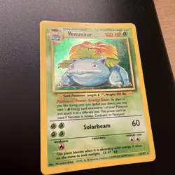Pokemon Venusaur 15/102 Holo Base Set Unlimited 1999 WOTC LP/NM Vintage - Image 2