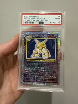2002 Pokemon Legendary Collection Alakazam 1/110 Reverse Holo Foil PSA 9 - Image 1