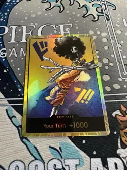 One Piece x Lakers - Brook - Custom Gold Don Card English Textured With Foiling - Image 1