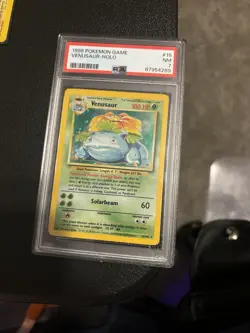 Pokemon Venusaur Base Set Holo 15/102 PSA 7 1999 English Holo Rare - Image 1