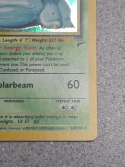 Pokemon Base Set 2 - Venusaur 18/130 Holo Rare 1999 English LP/MP - Image 5