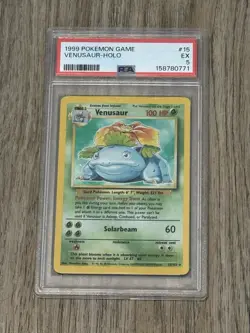 Pokemon Venusaur Base Set 15/102 Holo Rare 1999 Wizards PSA 5 100 HP - Image 1