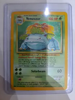 Pokemon TCG Venusaur Holo Rare Card Base Set 1999 - Image 1