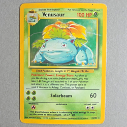 Venusaur 15/102 Base Set Holo Rare Pokemon TCG 1999 English 100HP - Image 1