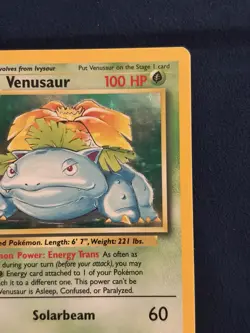 Pokemon TCG Venusaur 15/102 Base Set 1999 Holo Rare English Unlimited WotC LP/NM - Image 4