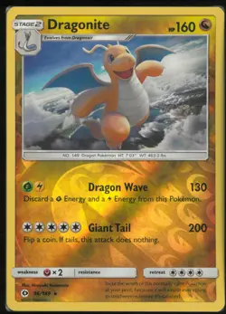 Dragonite 96/149 Holo Rare SM Base Set Pokemon Lightly Played - Image 1
