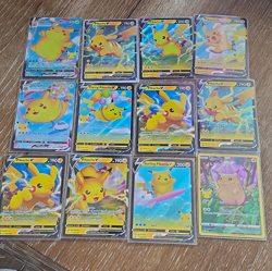 Pikachu Celebrations Pokemon TCG Lot 10 Holo Cards Flying/Surfing V VMAX 2021 - Image 1