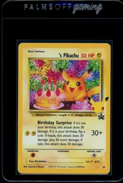 Pokemon 3 LOT Birthday Pikachu Holo 24 Celebrations Classic 25th Anniversary - Image 2