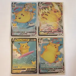 Nintendo Pokemon TCG Celebrations 25th Anniversary Pikachu 4-Card Lot Holo - Image 1