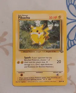 Pokemon TCG Jungle Pikachu Card 60/64 Unlimited Common Near Mint/Mint - Image 1