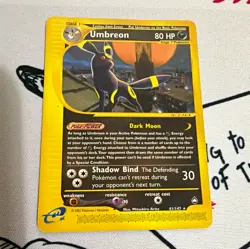 Nintendo Pokemon TCG Umbreon 41/147 Aquapolis 2002 80HP Rare e-Card EN - Image 1