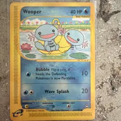 Nintendo Pokemon TCG Wooper 117/147 Aquapolis 2002 English Common Regular NM - Image 1