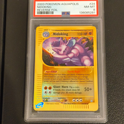 Nidoking Aquapolis 24/147 Reverse Holo EN Rare 2003 PSA 8 Pokemon TCG - Image 1