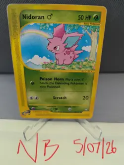Pokemon TCG Nidoran 96/147 Expedition Base Set Regular Common 50HP Eng 2002 - Image 2