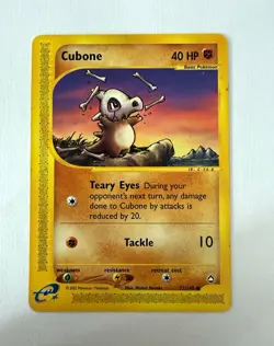 Pokemon TCG Cubone 72/147 Aquapolis 2002 Common Regular Basic - Lightly Played - Image 1