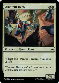 Amateur Hero (Foil) - 0001 - Marvel's Spider-Man - MTG - NM/M SHIPS NOW - Image 1