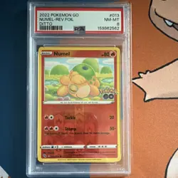 2022 Pokemon TCG Pokemon GO Numel Peelable Ditto 013/078 Reverse Holo PSA 8 - Image 1