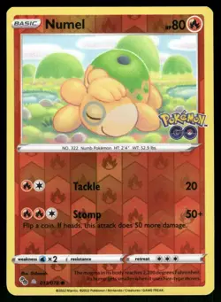 Numel (Peelable Ditto) 013/078 Common Pokemon GO Pokemon Reverse Holo Near Mint - Image 1