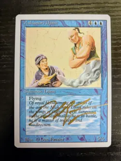 MTG REVISED RARE 1994 SIGNED IN GOLD Mahamoti Djinn - Image 1