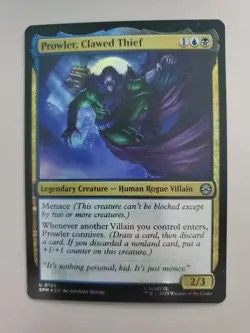 MTG Prowler, Clawed Thief Marvel's Spider-Man Foil Uncommon  - Image 1