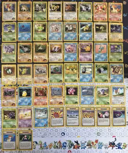 Vintage WOTC Pokemon Gym Heroes & Challenge 50 Card Lot, Pikachu, Psyduck, - Image 1