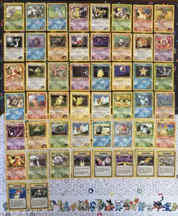Vintage WOTC Pokemon Gym Heroes & Challenge 50 Card Lot, Pikachu, Psyduck, Misty - Image 1