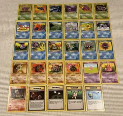 Pokemon TCG Fossil Set Lot of 29 No Duplicates LP/MP Vintage - Image 1
