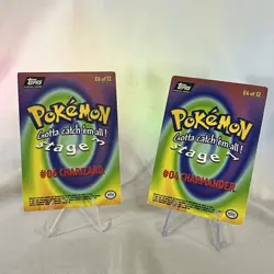Pokemon Topps Charmander E4 & Charizard E6 Movie Evolution Vintage Card Lot NM - Image 4