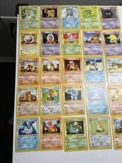 Pokemon Shadowless Base Set Cards Lot of 42 Vintage Pokemon Cards 1999 - Image 2
