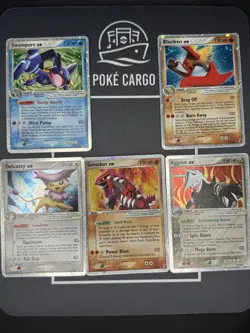5 EX Cards EX Crystal Guardians - Vintage Pokemon EX Lot - Image 1